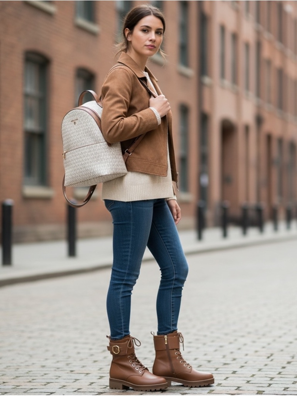 Michael Kors Rhody Combat Boots Cognac‎ Leather 7 - Picture 12 of 12